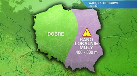 Warunki drogowe w dzień 18.12