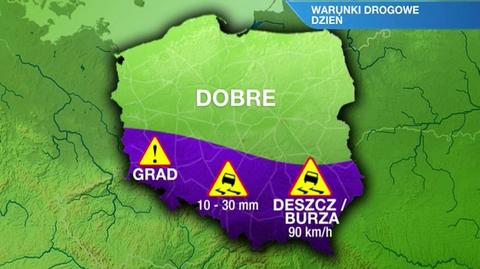 Warunki drogowe w dzień 19.06