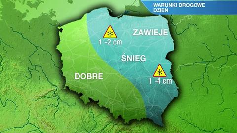 Warunki drogowe w dzień 26.01