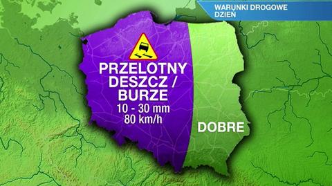 Warunki drogowe w dzień 5.06