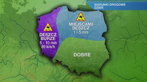 Warunki drogowe w dzień