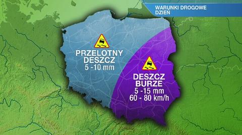 Warunki drogowe w niedzielę