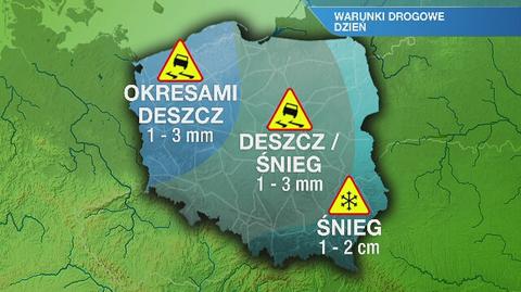 Warunki drogowe w niedzielę
