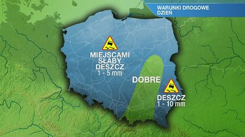 Warunki drogowe w niedzielę