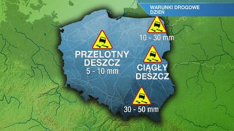 Warunki drogowe w niedzielę