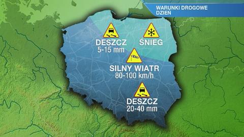 Warunki drogowe w niedzielę
