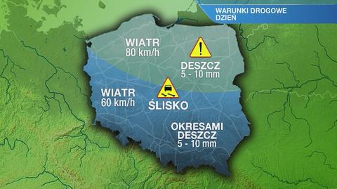Warunki drogowe w niedzielę