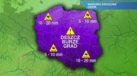 Warunki drogowe w piątek