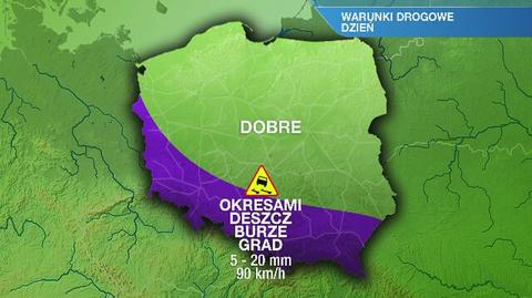 Warunki drogowe w piątek