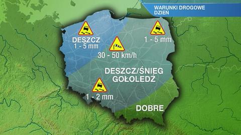 Warunki drogowe w piątek