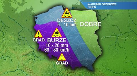 Warunki drogowe w piątek