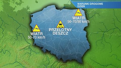 Warunki drogowe w poniedziałek 10.02