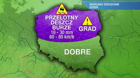 Warunki drogowe w sobotę