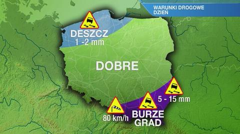 Warunki drogowe w sobotę