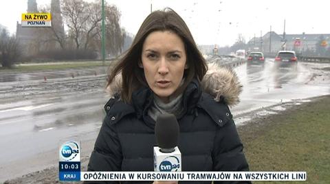 Warunki drogowe w Wielkopolsce (TVN24)