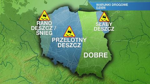 Warunki drogowe we wtorek