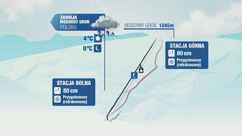 Warunki narciarskie m.in. w Istebnej, Szczyrku i Zakopanem