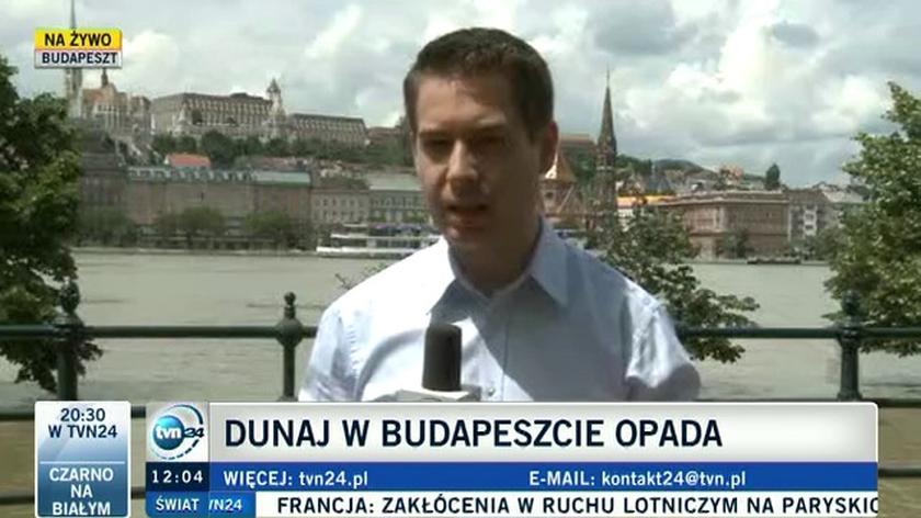 Woda w Budapeszcie opada (TVN24)