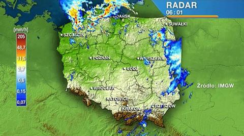 Wyładowania na obrazie radarowym