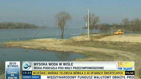 Wysoka woda w Wiśle (TVN24)