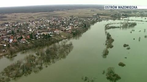 Wysoki stan rzek na Mazowszu (TVN24)