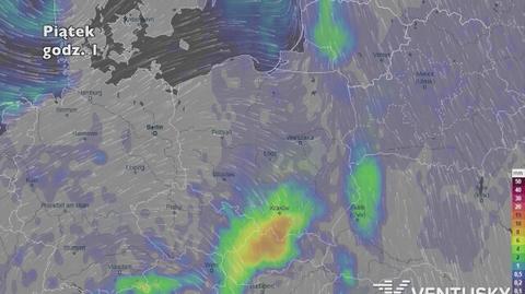 Wysokość i rozkład opadów w najbliższych dniach (ventusky.com)