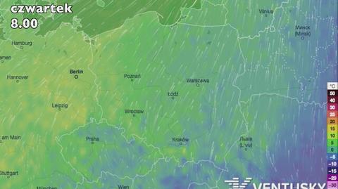 Wysokość temperatury (źródło: Ventusky)