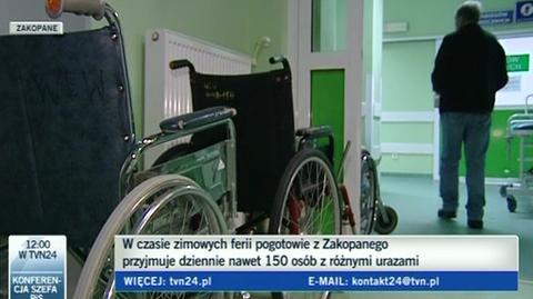 Zakopiańskie szpitale czekają na połamanych narciarzy (TVN24)