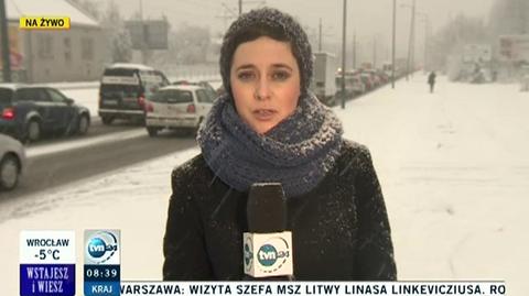 Zasypany Kraków. Śnieg na ulicach (TVN24)