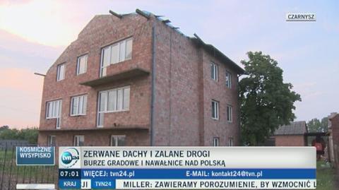 Zerwane dachy w powiecie Łaskim