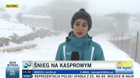 Zima zaskoczyła turystów. Prawie 30 cm śniegu na Kasprowym Wierchu