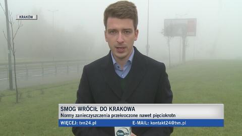 Zła jakość powietrza w Krakowie