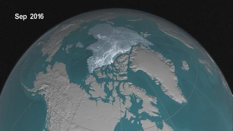 Zmiany pokrywy lodowej Arktyki od 1991 roku