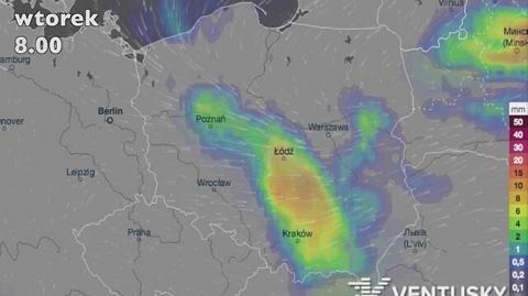 Zobacz, gdzie wystąpią opady. Prognoza do niedzieli