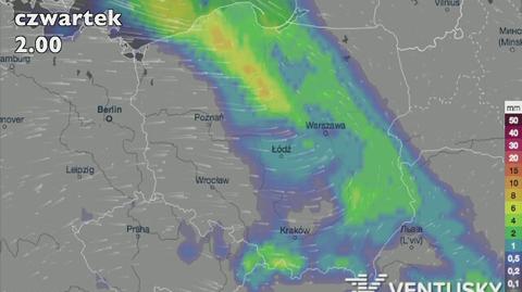 Zobacz, gdzie wystąpią opady. Prognoza na czwartek