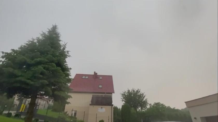 Oberwanie chmury w Tczewie