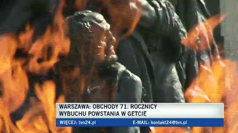 Obchody 71. rocznicy wybuchu powstania w getcie 