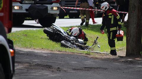 Tragiczny wypadek z udziałem motocyklisty 