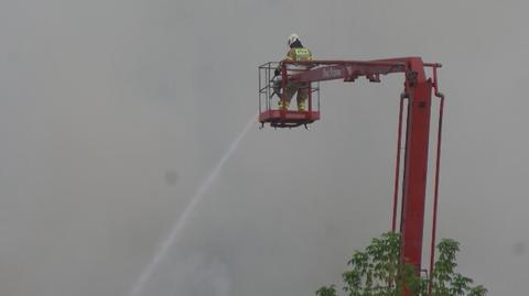 Pożar hali w Łomiankach