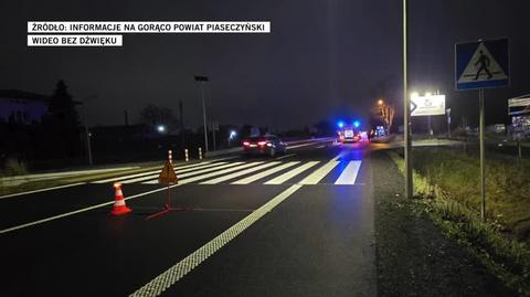 Potrącenie pieszego w powiecie piaseczyńskim 