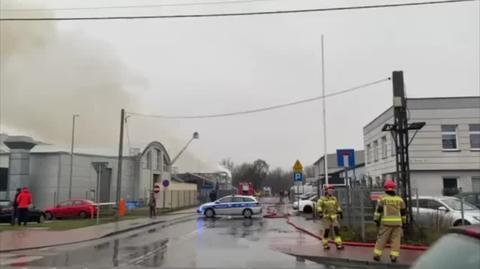 Pożar hali produkcyjnej w Nowym Dworze Mazowieckim