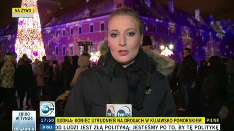 Reporterka TVN24 o iluminacji na Trakcie Królewskim
