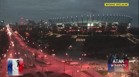 Stadion Narodowy w hołdzie ofiarom zamachów