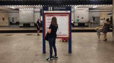 Utrudnienia na stacji Warszawa Wschodnia (wideo z sierpnia 2023)