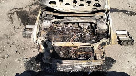 Samochód doszczętnie spłonął 