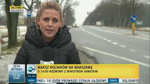 "Marsz gwiaździsty" na Warszawę. Ciągniki jadą bardzo wolno