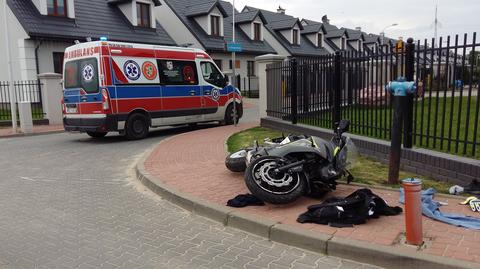 Wypadek motocyklisty w miejscowości Kręczki 
