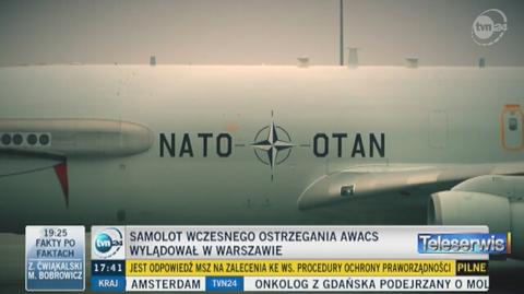 Samolot AWACS w Warszawie