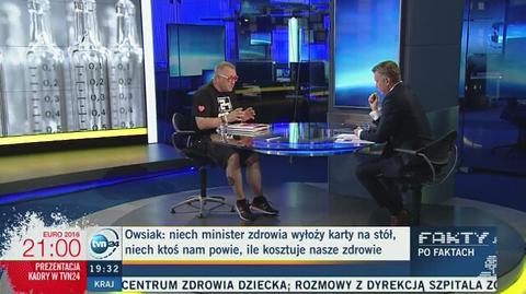 Jerzy Owsiak był gościem "Faktów po Faktach" 