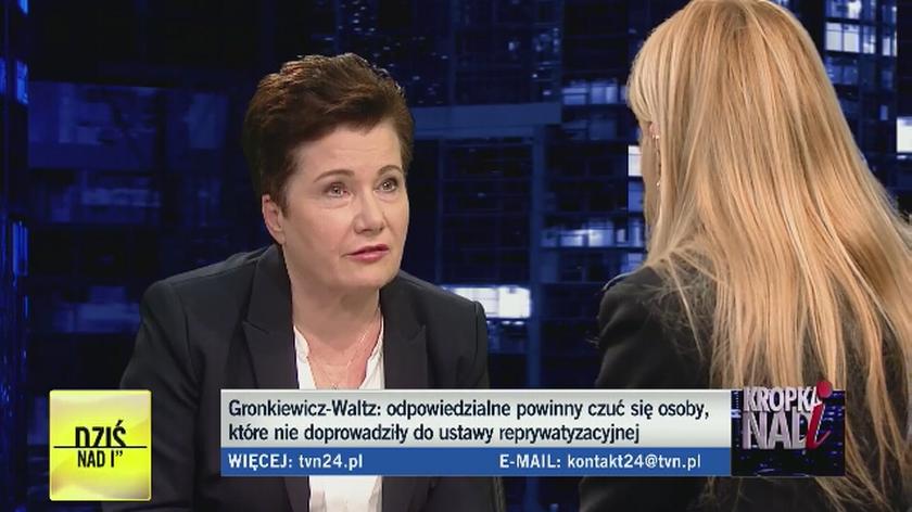 Hanna Gronkiewicz-Waltz o reprywatyzacji